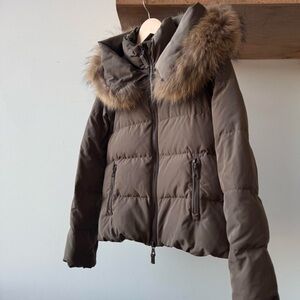 Japanese brand GOA down jacket with Raccoon fur hood
